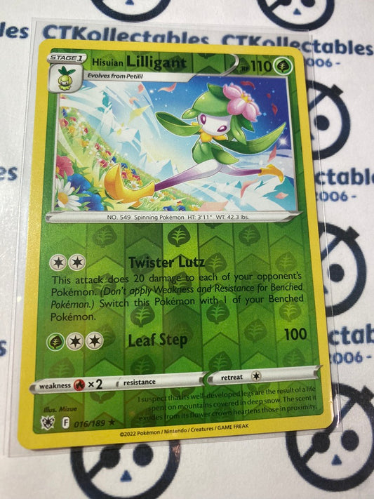Hisuian Lilligant Reverse Holo #016/189 2022 Sword & Shield Astral Radiance Pokemon Card