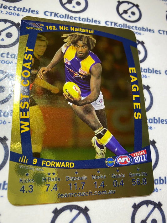 2011 AFL Teamcoach Gold Card - #162 Nic Naitanui Eagles