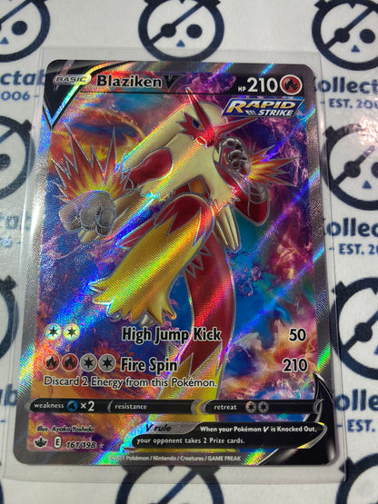 Blaziken V Full Art Ultra Rare #161/198 Pokémon Card Chilling Reign
