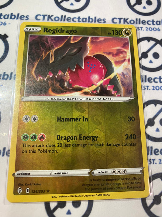 Regidrago Reverse Holo #124/203 Pokemon Sword & Shield Evolving Skies