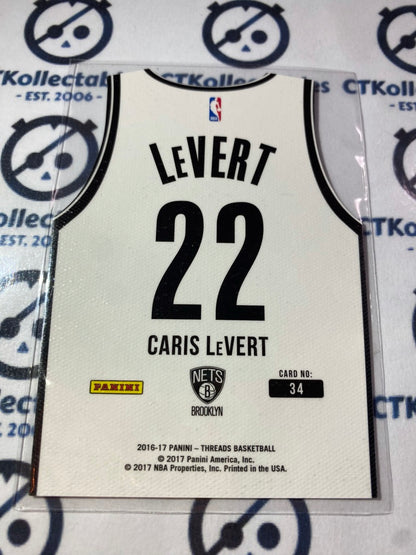 2016-17 Panini NBA Threads Caris LeVert Team Threads Rookie Die-cut #34 Nets