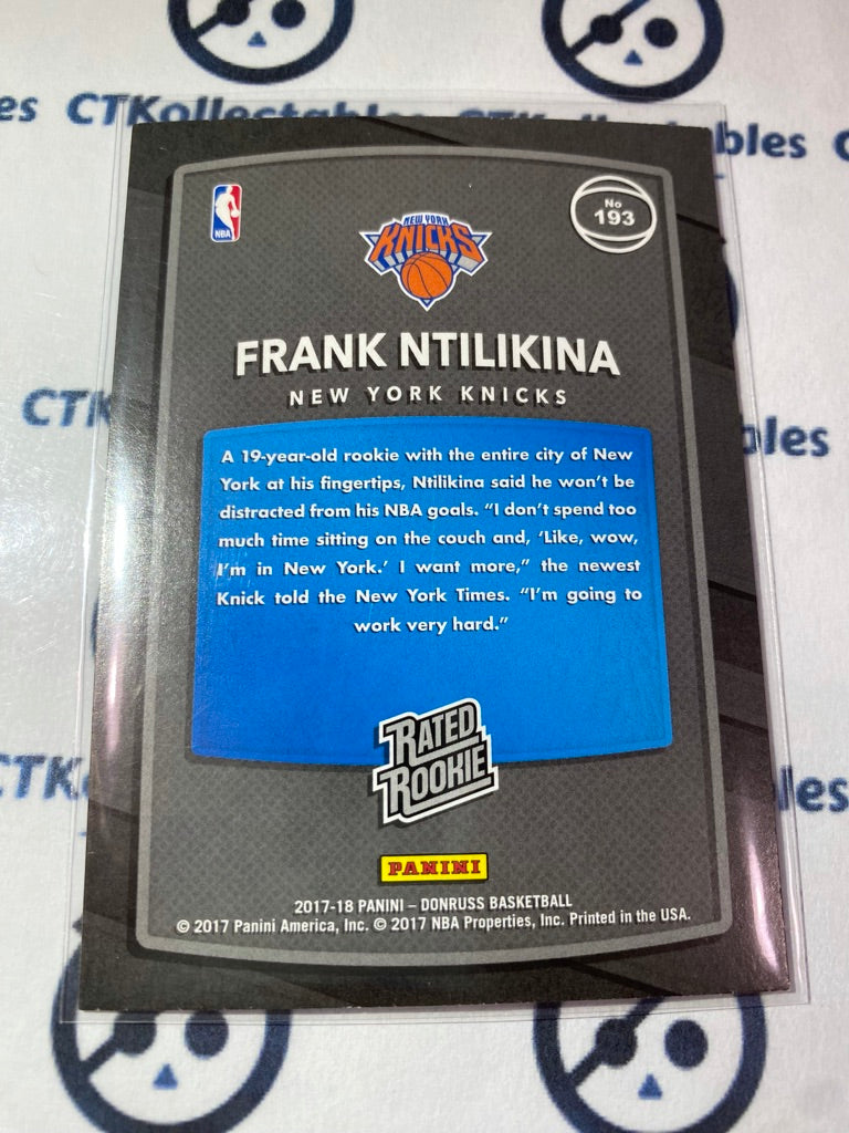 2017-18 NBA Donruss Frank Ntilkina Rated Rookie #193 Knicks
