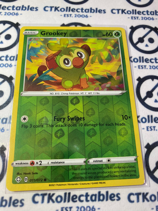 Grookey Reverse Holo #011/198 Pokémon Card Chilling Reign