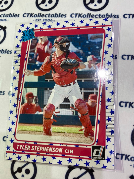2021 Panini Donruss Baseball Tyler Stephenson Rated Rookie #57 Independence Day Cincinnati