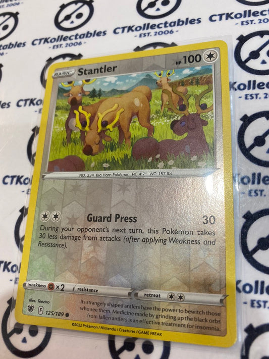 Stantler Reverse Holo #125/189 2022 Sword & Shield Astral Radiance Pokemon Card