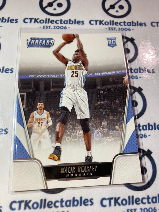 2016-17 Panini NBA Threads Malik Beasley Rookie Card RC #162 Nuggets