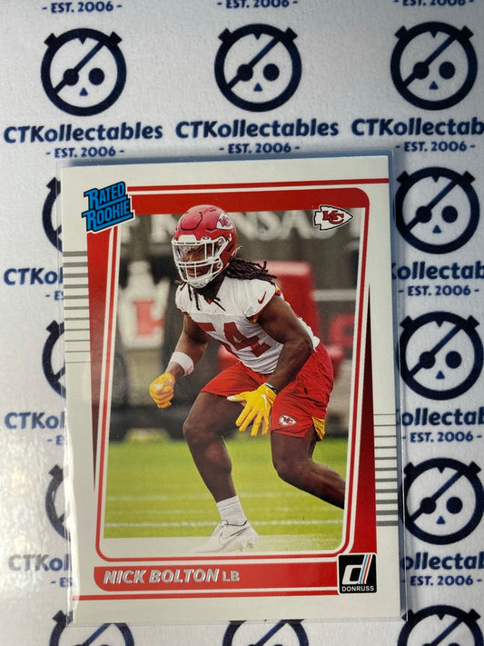 2021 NFL Donruss Rated Rookie Nick Bolton RC #324 Chiefs LB