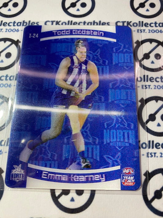 2021 AFL Teamcoach Club Card Todd Goldstein/ Emma Kearney 3D Icons I-24