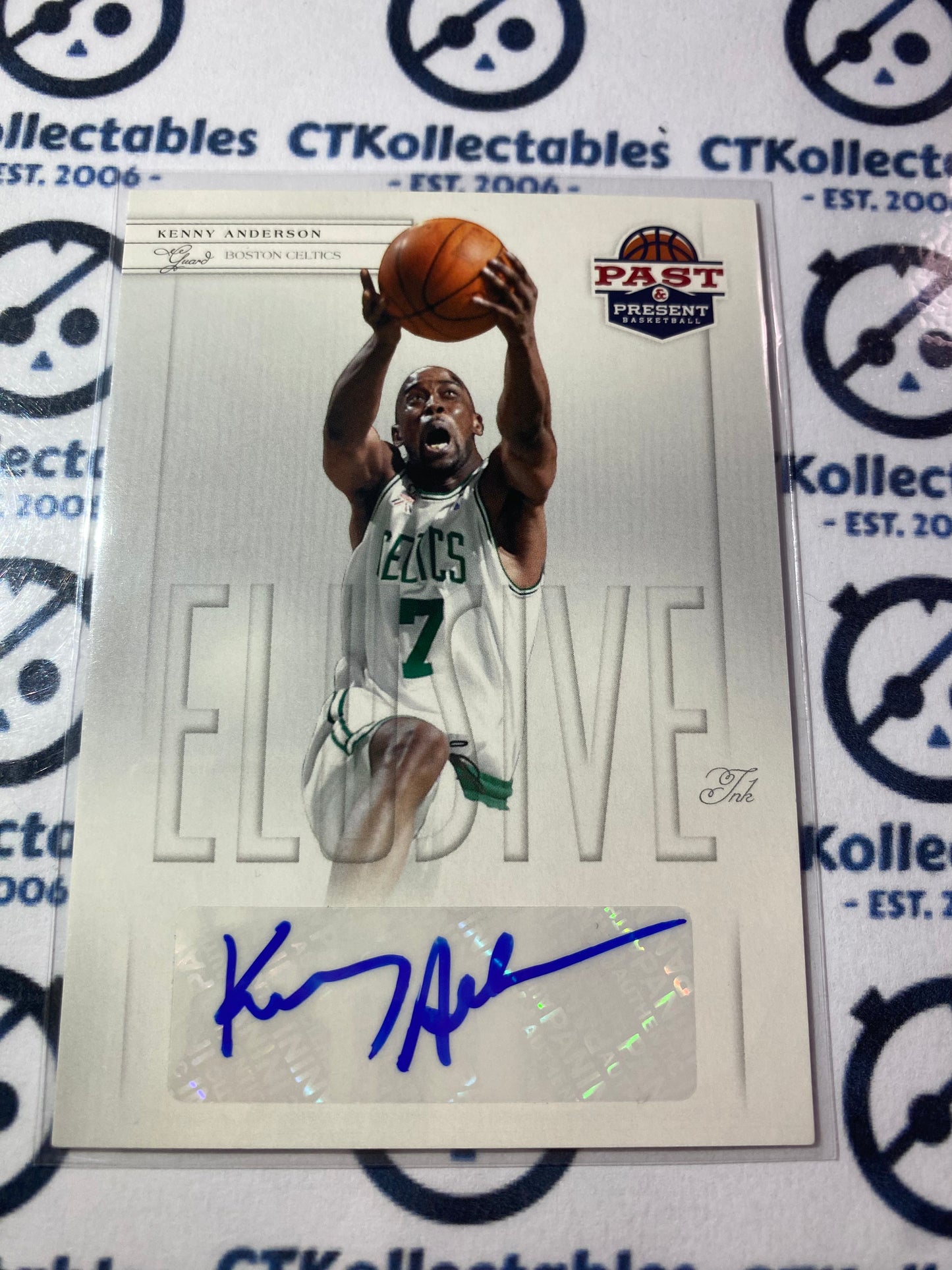 2011-12 NBA Panini Past & Present Kenny Anderson Elusive ink #KA Celtics