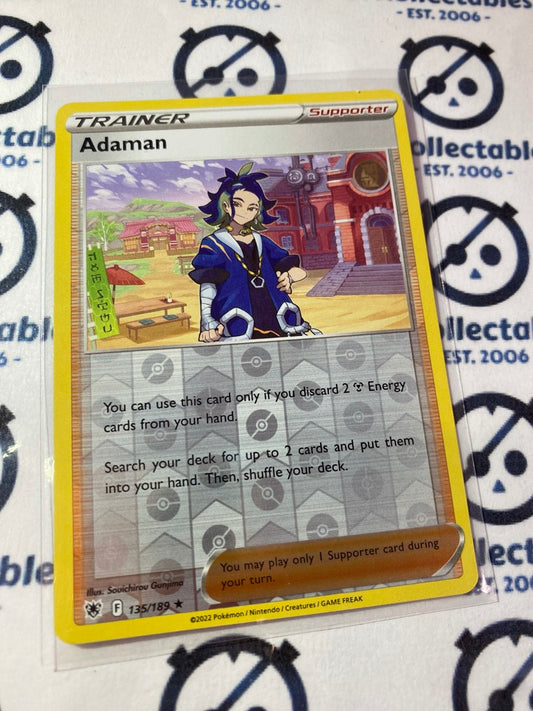 Adaman #135/189 Reverse Holo 2022 Sword & Shield Astral Radiance Pokemon Card