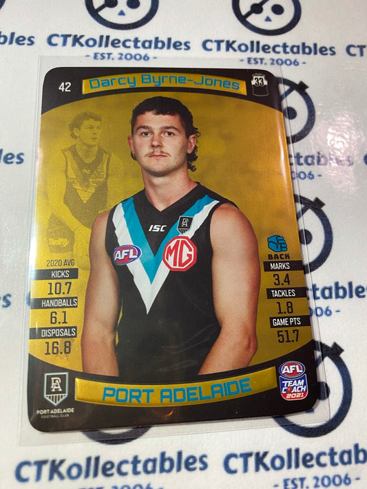 2021 AFL Teamcoach Gold Darcy Byrne-Jones #42 Power