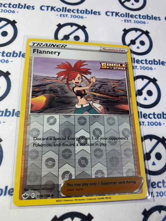 Flannery Reverse Holo #139/198 Pokémon Card Chilling Reign