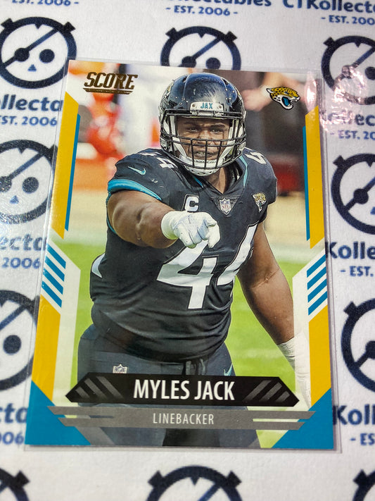2021 NFL Score  Gold Parallel Myles Jack Base #180 Jaguars