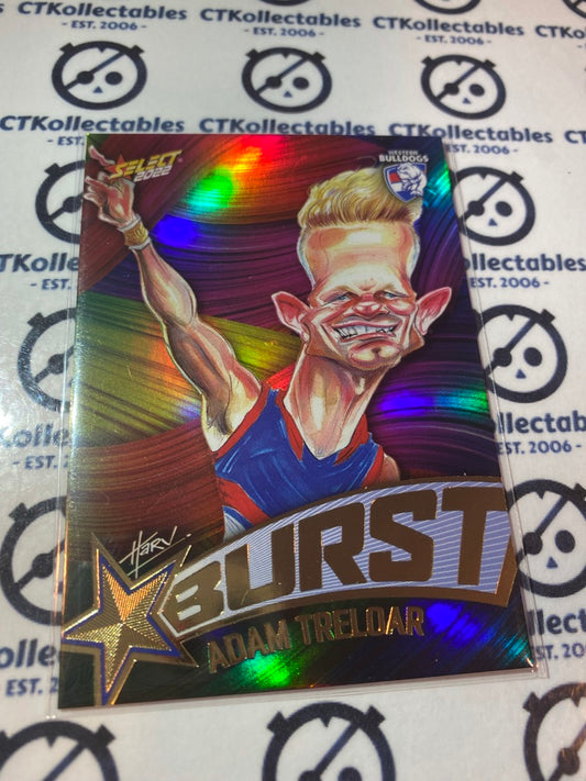 2022 AFL Footy Stars Starburst Paint - Adam Treloar SBP70