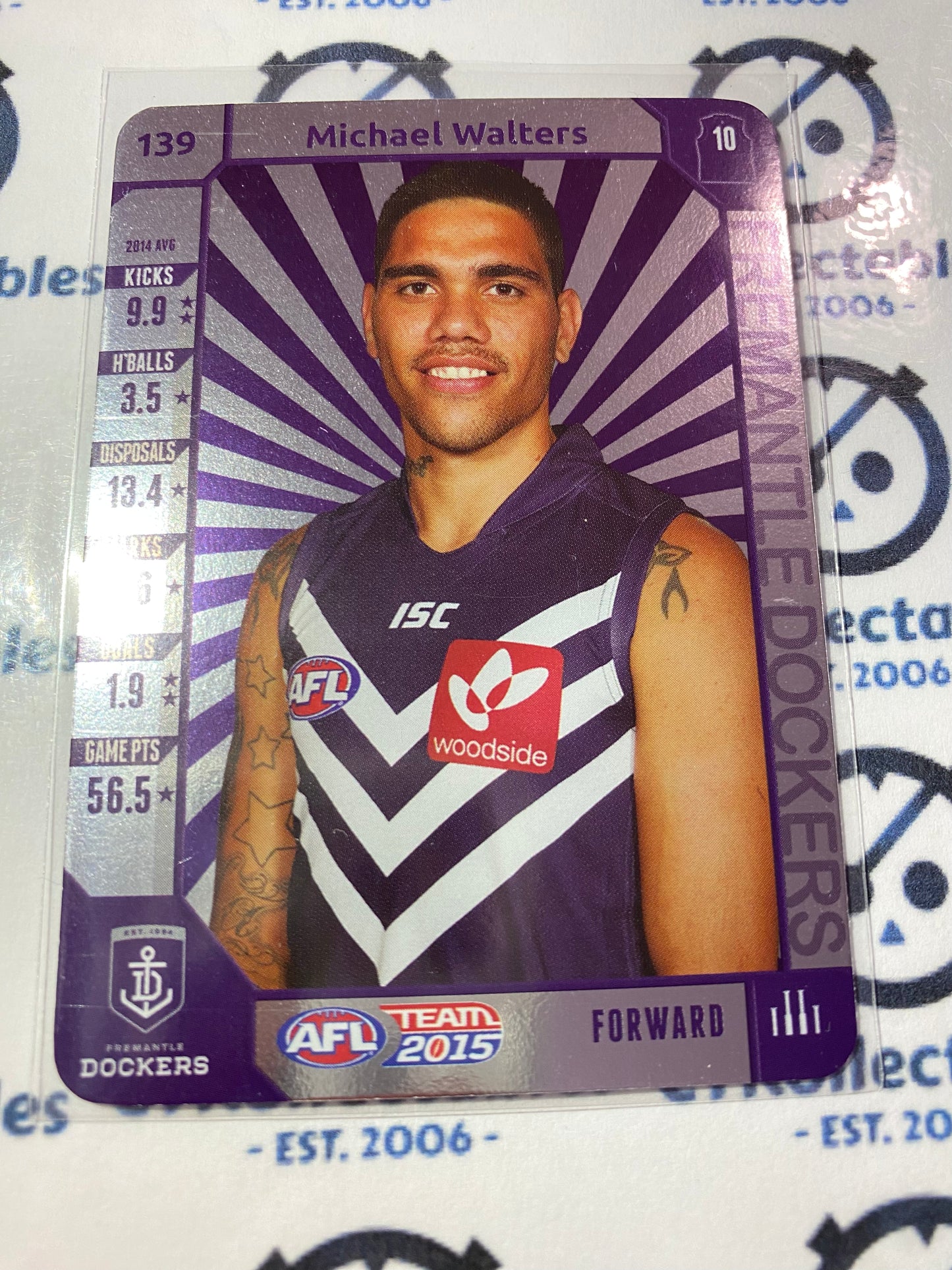 2015 AFL Teamcoach Silver #139 Michael Walters Dockers