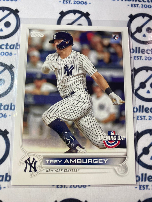 2022 Topps Opening Day Baseball Trey Amburgey Rookie card RC #140 Yankees
