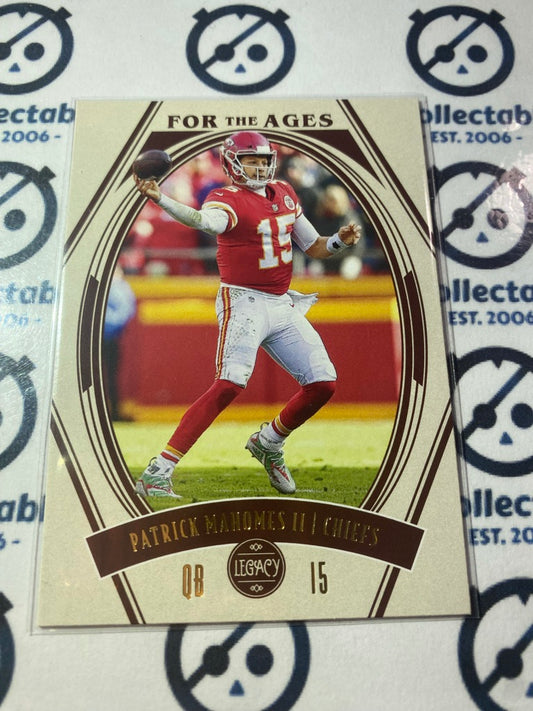 2021 NFL Panini Legacy Patrick Mahomes II for the ages #FTA-17 chiefs