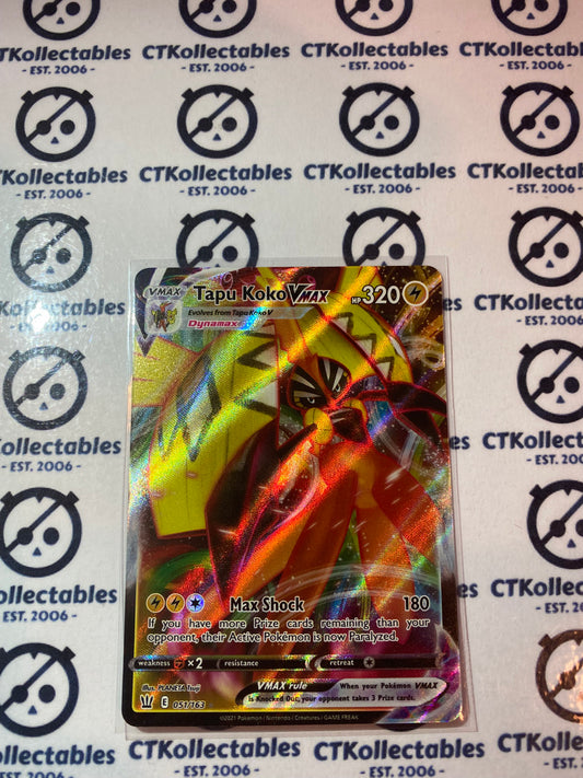 Tapu Koko Vmax 051/163 Ultra Rare Battle Styles Pokemon Card