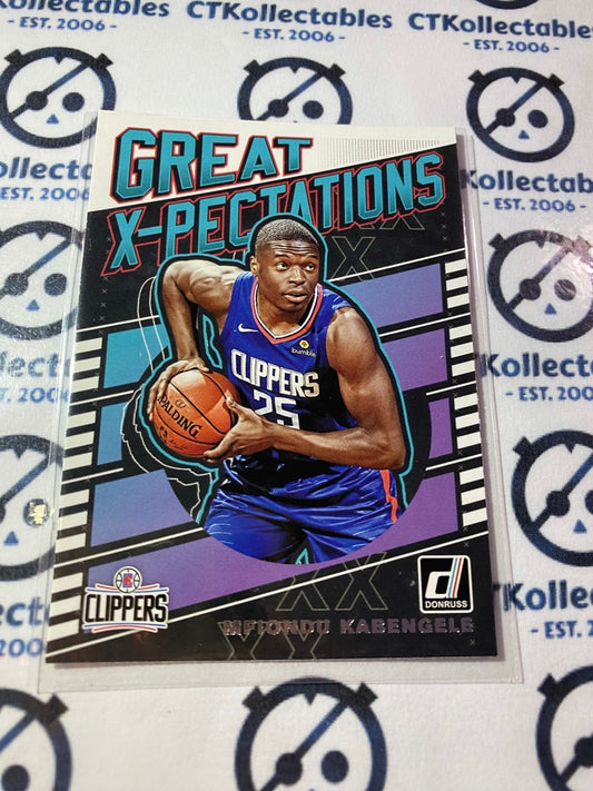 2019-20 NBA Panini Donruss Great X-Pectations Mfiondu Kabengele RC #24 Clippers