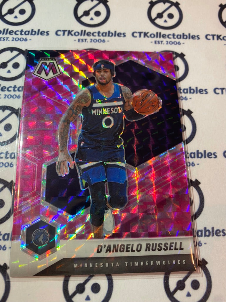 2020-21 NBA Mosaic Pink Prizm D'Angelo Russell #147 Timberwolves