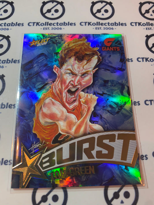 2022 AFL Footy Stars Starburst Ice - Tom Green SBi29