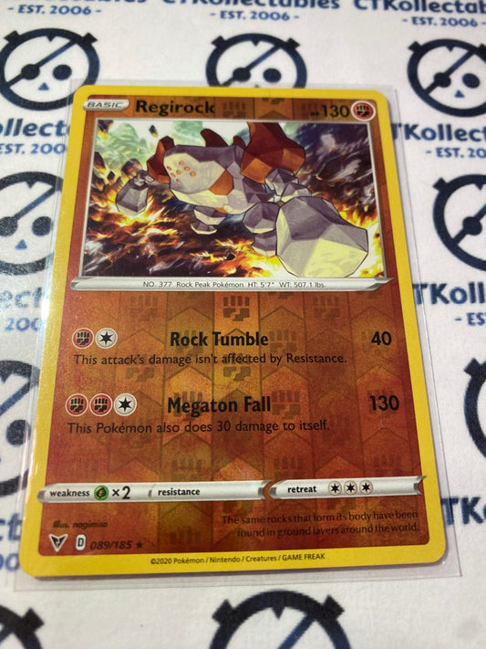 Regirock #089/185 Reverse Holo Pokémon Card Vivid Voltage