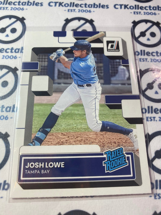 2022 Panini Donruss Baseball Rated Rookie #55 Josh Lowe Tampa Bay