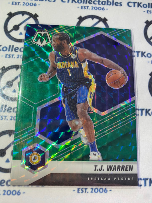 2020-21 NBA Mosaic T.J Warren Green Prizm #23 Pacers