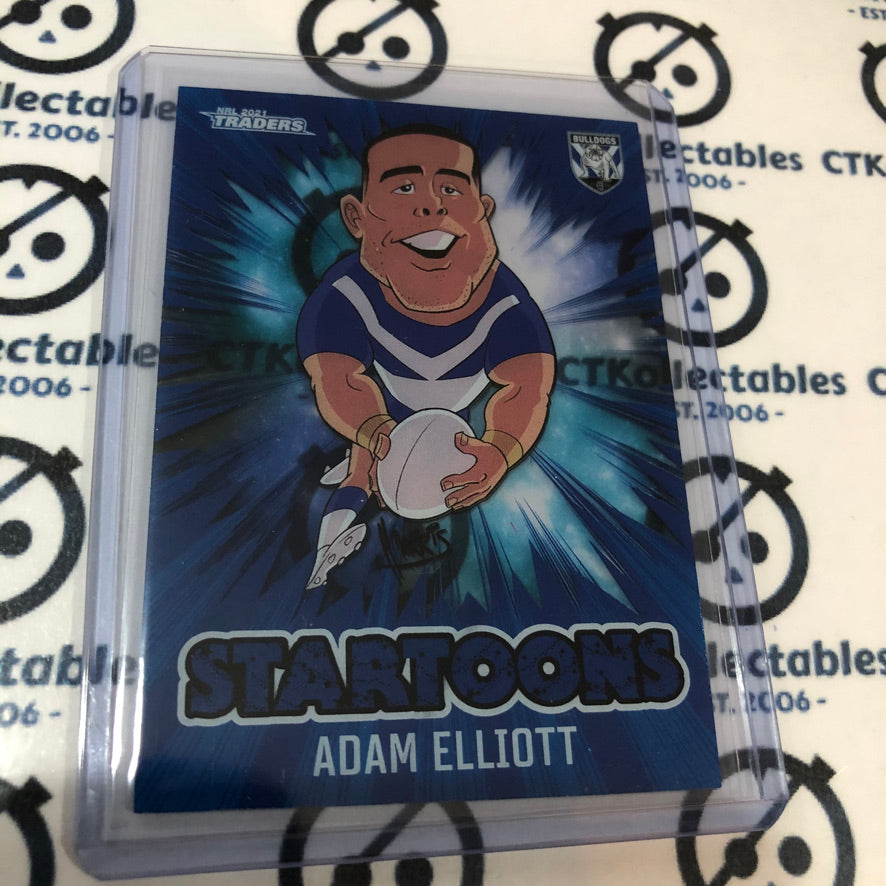 2021 NRL Traders Startoons Acetate Adam Elliot #03/18 Bulldogs