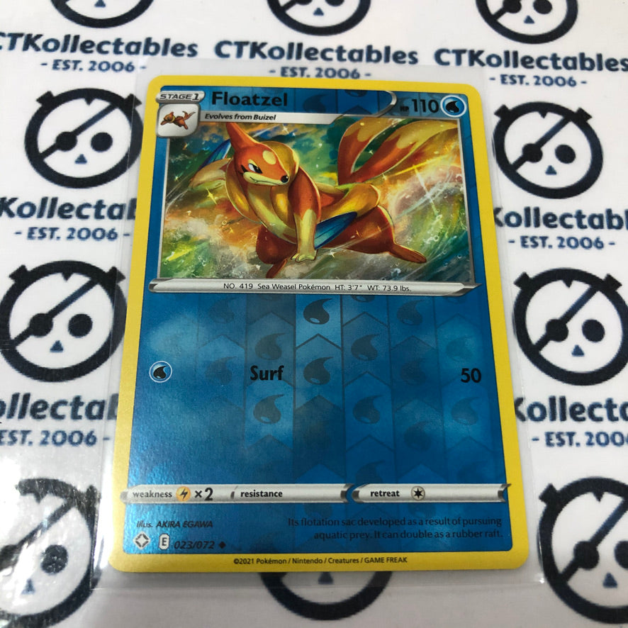 Floatzel #023/072 Reverse Holo un-Common Pokémon Card Shining Fates