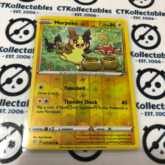 Morpeko #035/072 Reverse Holo Common Pokémon Card Shining Fates