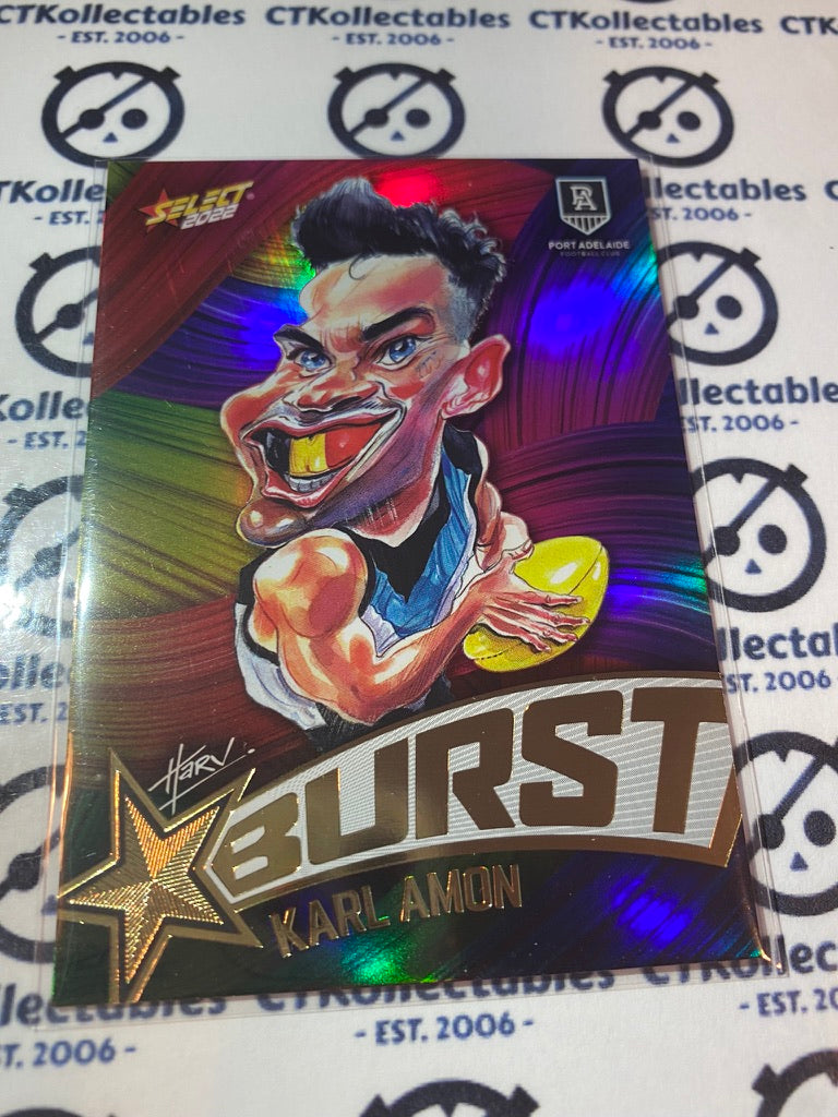 2022 AFL Footy Stars Starburst Paint - Karl Amon SBP49