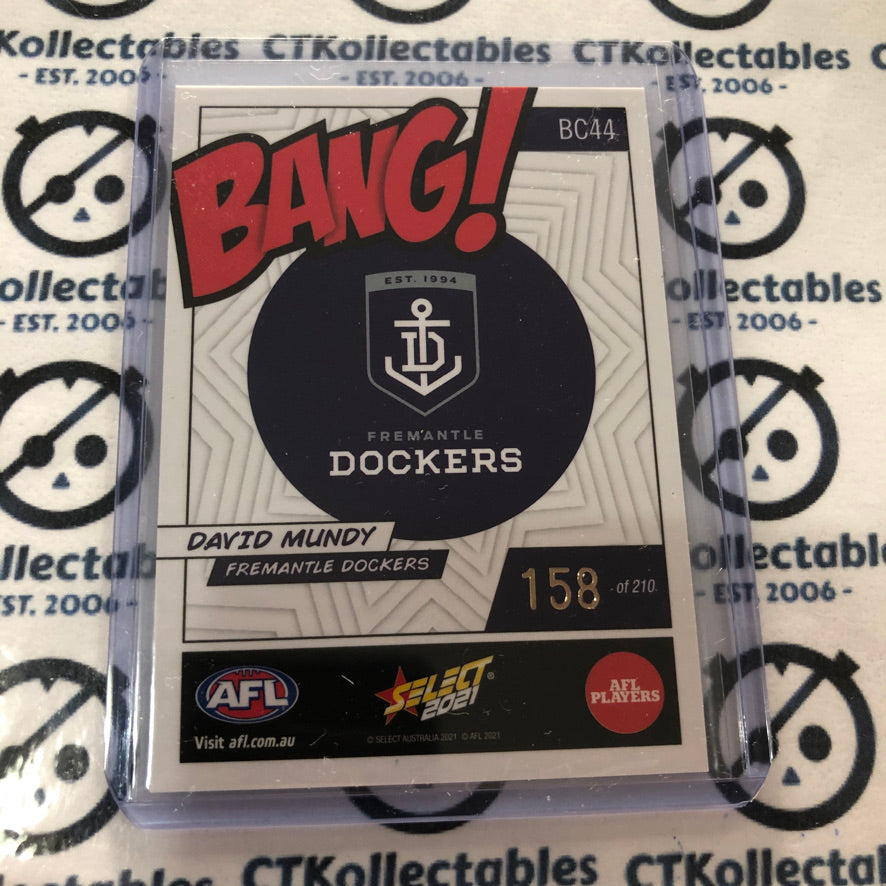 2021 AFL Footy Stars David Mundy Bang! BC44 #158/210 Dockers