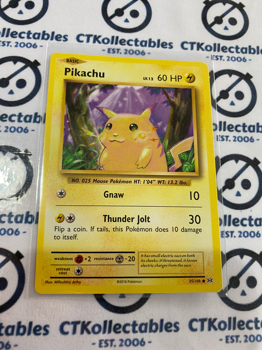 Pikachu #35/108 Base Pokémon Card XY EVOLUTIONS
