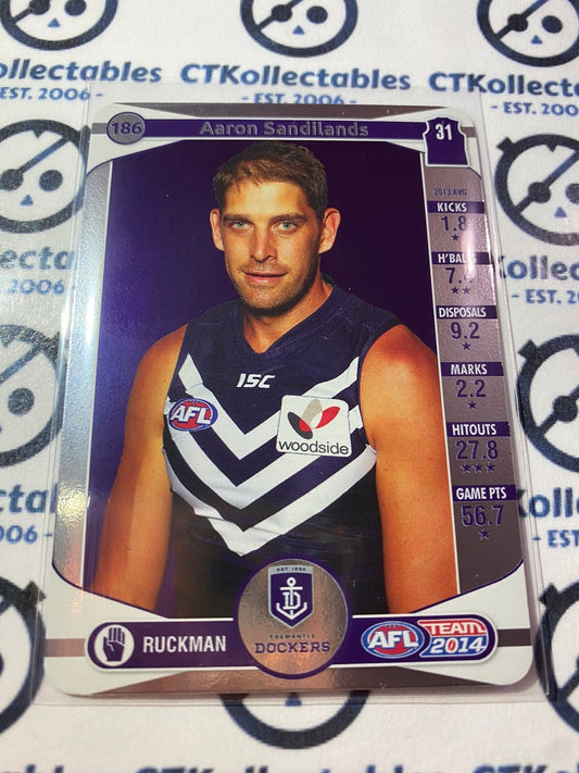 2014 AFL Teamcoach Silver Parallel #186 Aaron Sandilands Dockers