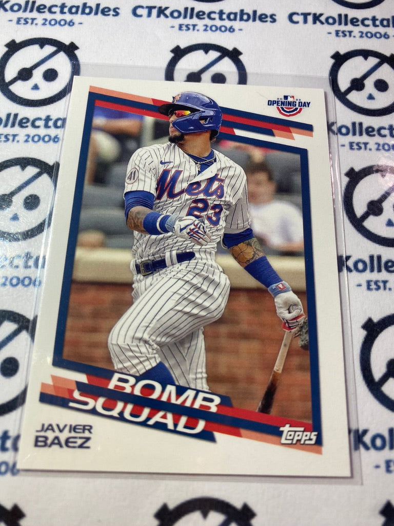 2022 Topps Opening Day Baseball Javier Baez Bomb Squad #BS-19 Mets