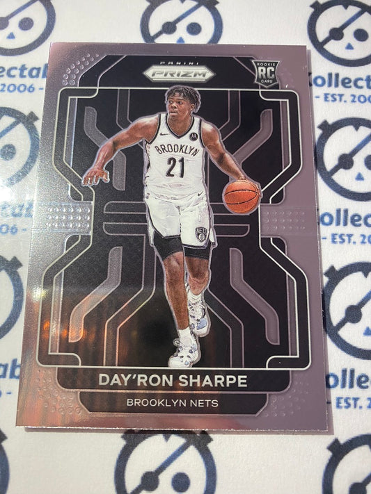 2021-22 NBA Prizm Day'ron Sharpe Rookie Card #281 Nets