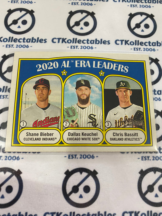 2021 MLB Heritage 2020 NL ERA Leaders Bieber/Keuchel/Bassitt #92