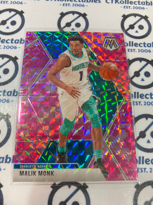 2019-20 Panini Mosaic Malik Monk Pink Prizm #112 Hornets