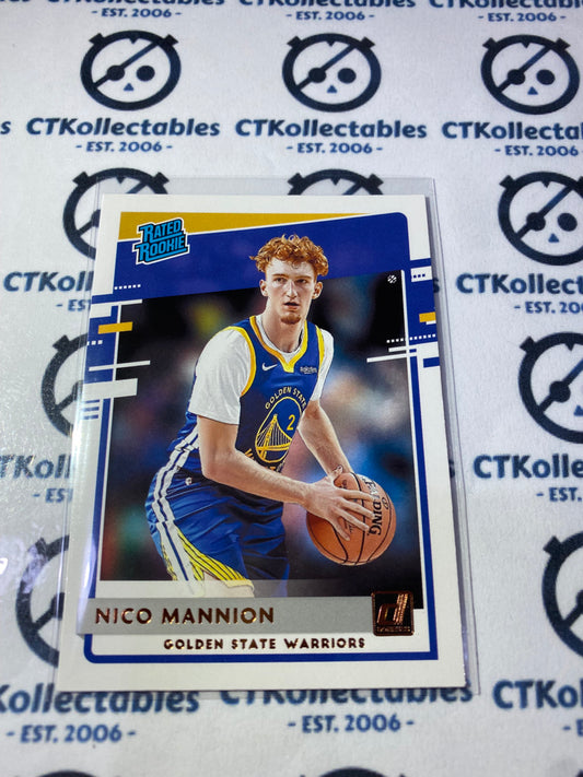 2020-21 NBA Donruss Rated Rookie Nico Mannion #245 Warriors