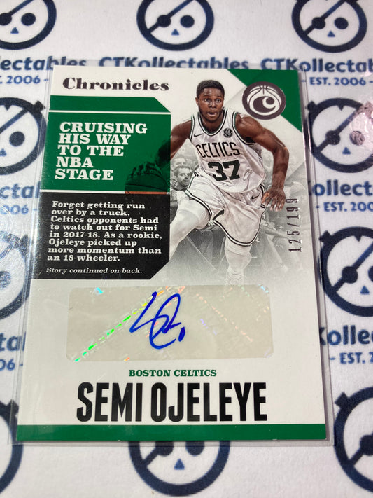 2017-18 NBA Panini Chronicles Semi Ojeleye Rookie Autograph #125/199 Celitcs