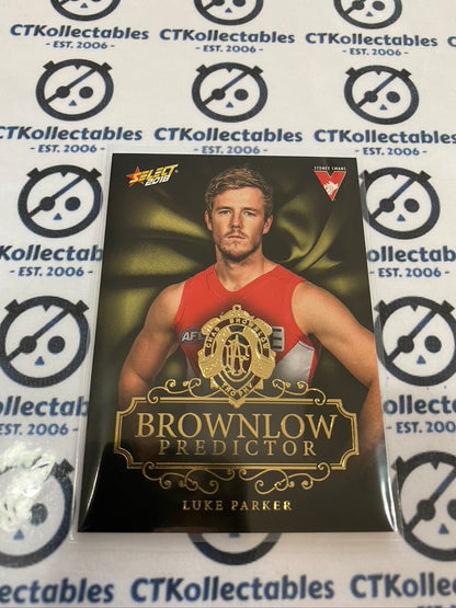 2018 AFL Footy Stars Brownlow Predictor Gold Luke Parker #030/250 Swans