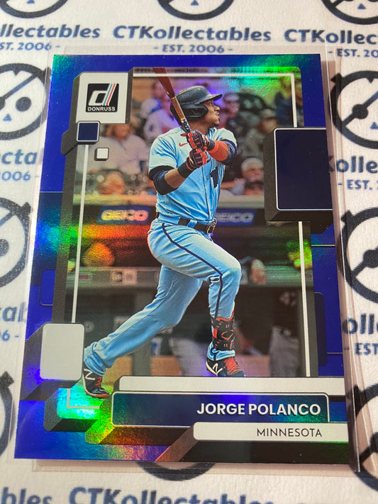2022 Panini Donruss Baseball Jorge Polanco Blue Foil #131 Minnesota