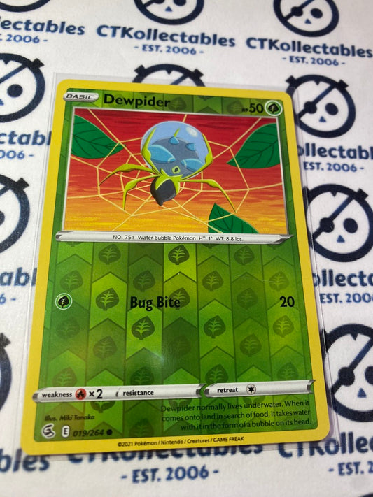 Dewpider Reverse Holo #019/264 2021 Sword & Shield Fusion Strike Pokemon Card