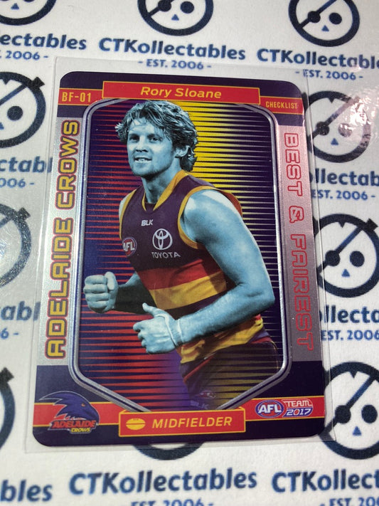 2017 AFL Teamcoach Best & Fairest #BF-01 Rory Sloane Checklist Crows