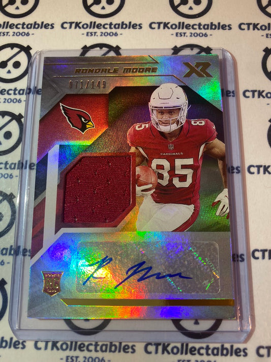 2021 Panini XR Rondale Moore Rookie Jersey Auto RC #071/149 Cardinals