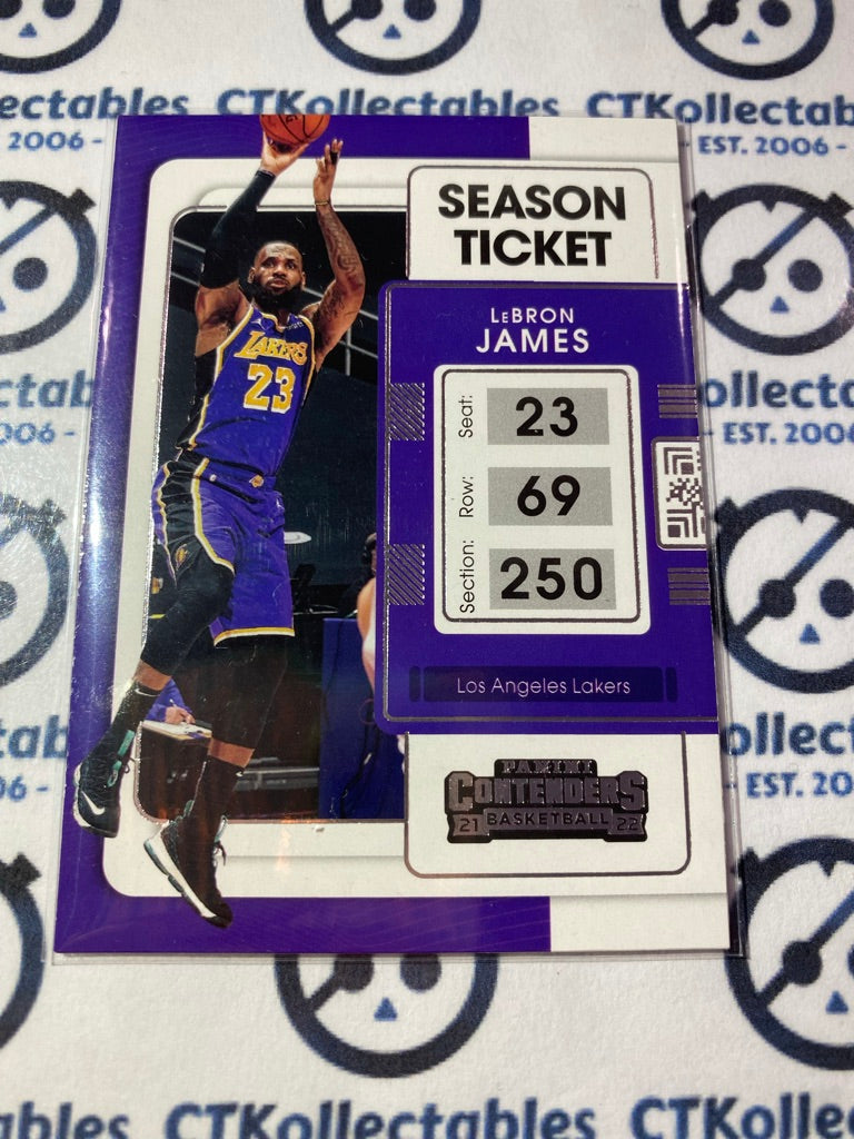 2021-22 NBA Contenders Lebron James season ticket #62 Lakers