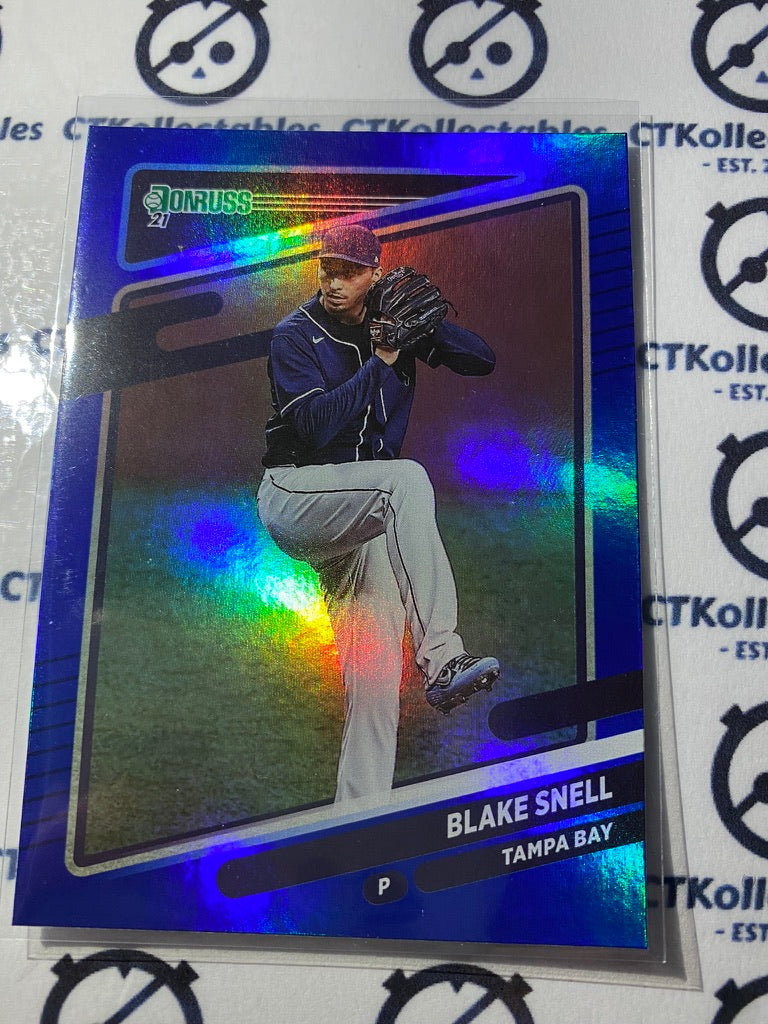 2021 Panini Donruss Baseball Blake Snell Blue Foil #162 Tampa Bay