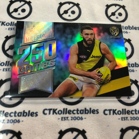 2020 AFL Prestige Milestone 250 games Shane Edwards #084/200 Tigers