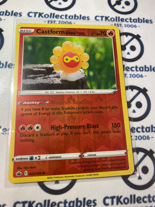 Castfrom Sunny Form Reverse Holo #022/198 Pokémon Card Chilling Reign